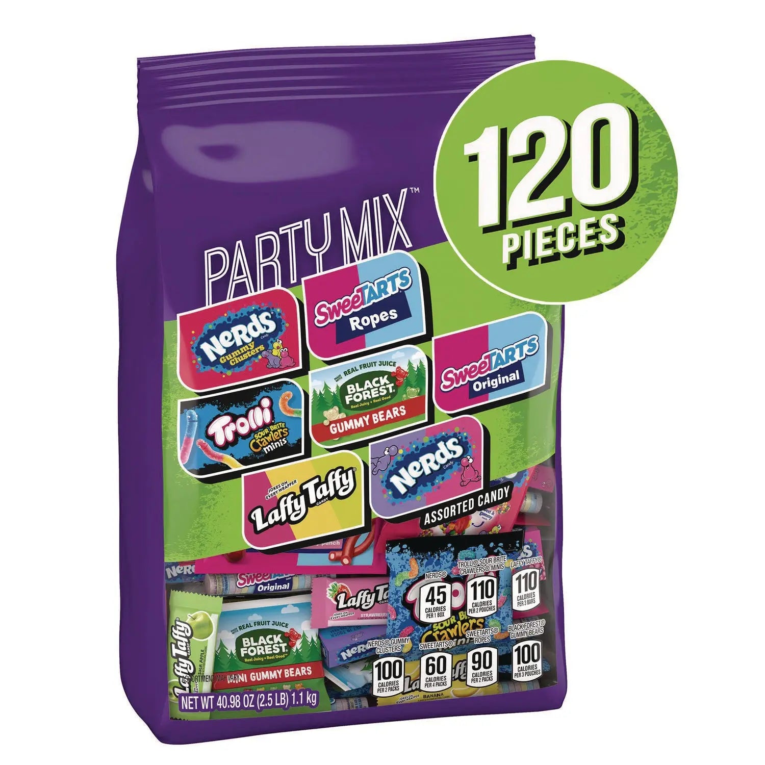Party Mix Stand Up Bag, Assorted Fruity, 40.98 oz Bag, 120 Pieces NERDS® Flipcost