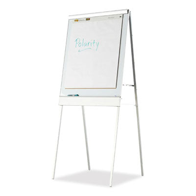 Polarity Height Adjustable Dry Erase Easel, 30 x 20-31 x 50-74 Easel, 30 x 38 Board, White Surface, Silver Frame Flipcost Flipcost