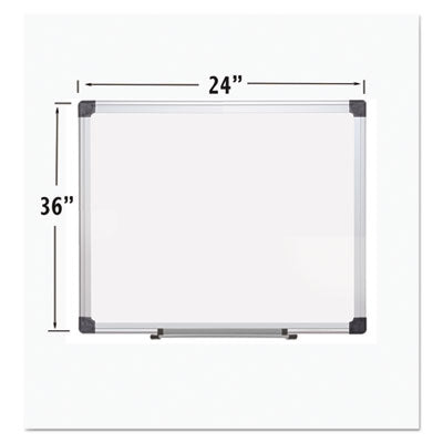Porcelain Dry Erase Board, 24 x 36, White Surface, Silver Aluminum Frame Flipcost Flipcost