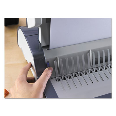 Quasar 500 Manual Comb Binding System, 500 Sheets, 18.13 x 15.38 x 5.13, Metallic Gray Flipcost Flipcost