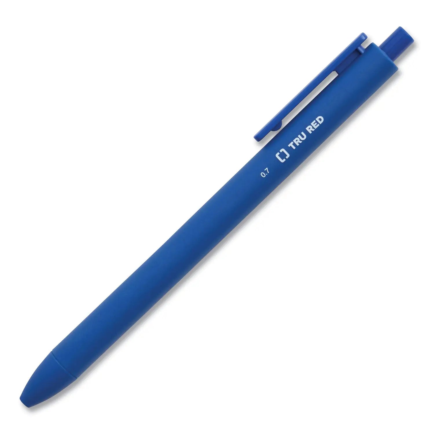 Quick Dry Gel Pen, Retractable, Medium 0.7 mm, Blue Ink, Blue Barrel, Dozen TRU RED™ Flipcost