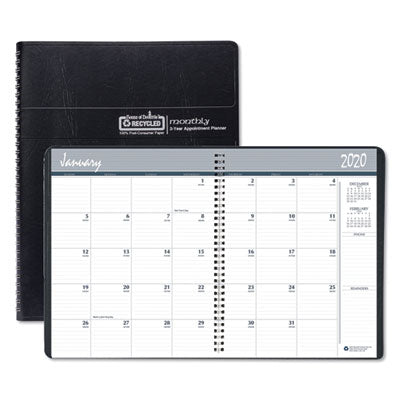 Recycled Two Year Monthly Planner with Expense Logs, 8.75 x 6.88, Black Cover, 24-Month (Jan to Dec): 2024 to 2025 Flipcost Flipcost