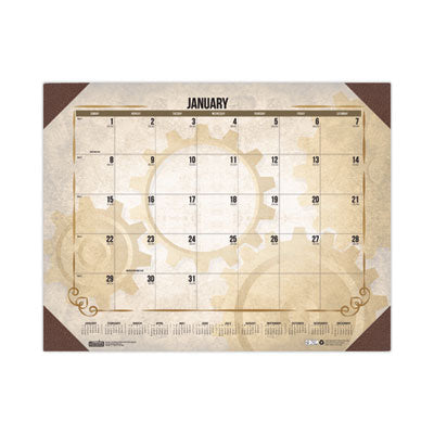 Recycled Vintage Desk Pad Calendar, Vintage Artwork, 22 x 17, Sepia Sheets, Brown Corners, 12-Month (Jan-Dec): 2024 Flipcost Flipcost