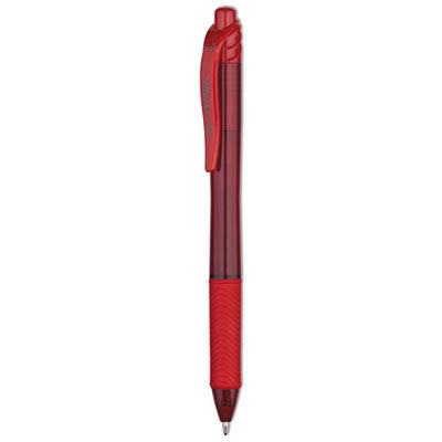 Pentel® EnerGel-X Gel Pen, Retractable, Bold 1 mm, Red Ink, Translucent Red/Red Barrel, Dozen Flipcost Flipcost