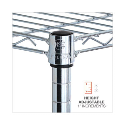 Residential Wire Shelving, Four-Shelf, 36w x 14d x 54h, Silver Flipcost Flipcost