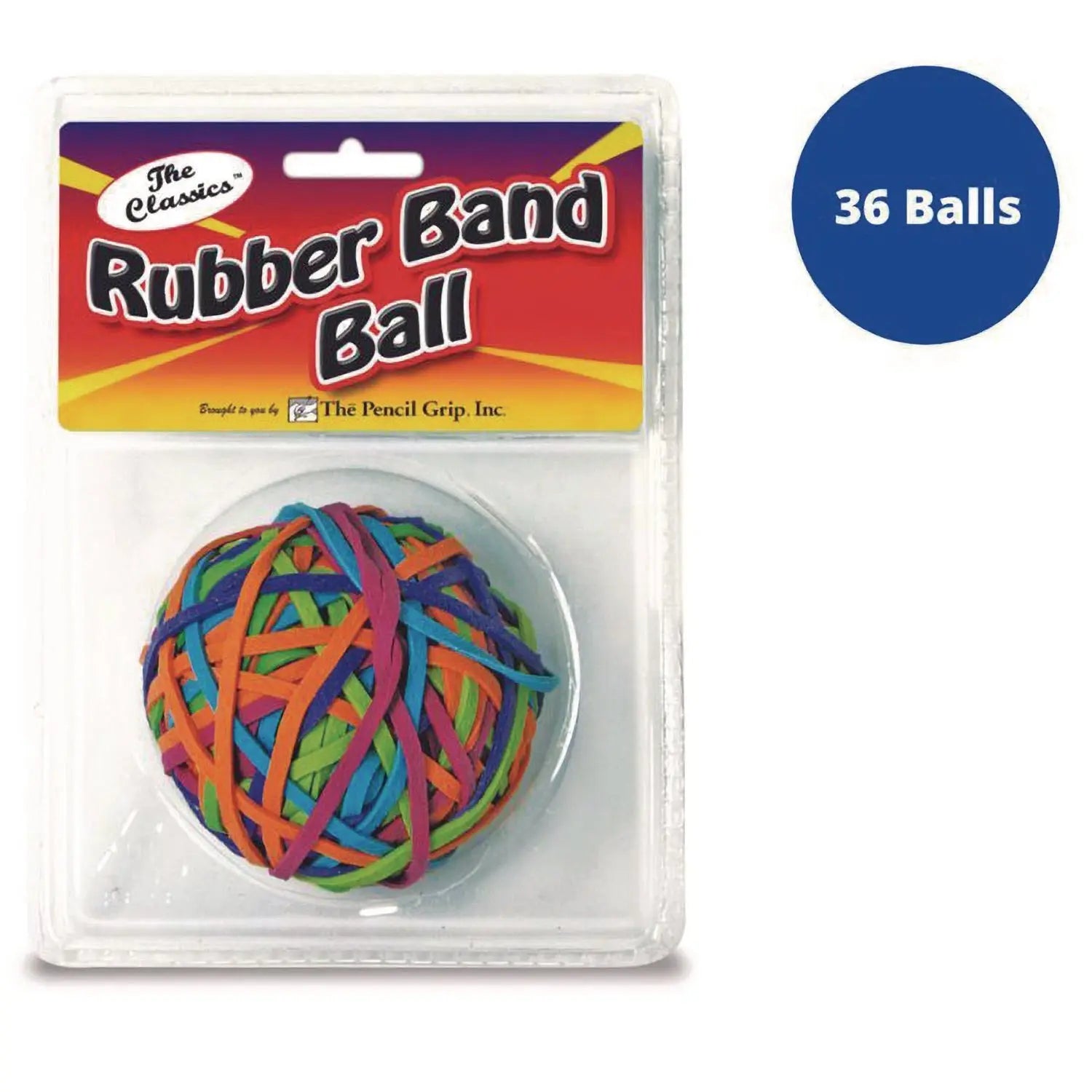 Rubber Band Ball, 2.5" Diameter, Assorted Colors, 250 Bands/Ball, 36/Carton TPG Creations™ Flipcost