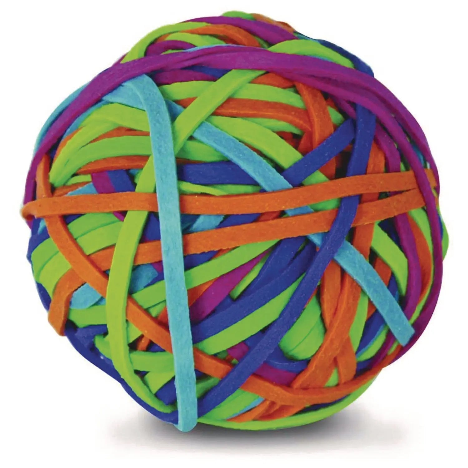 Rubber Band Ball, 2.5" Diameter, Assorted Colors, 250 Bands/Ball, 36/Carton TPG Creations™ Flipcost