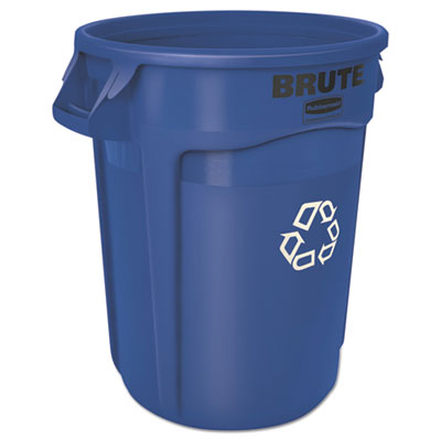 Rubbermaid® Commercial Brute Recycling Container, 32 gal, Polyethylene, Blue Flipcost Flipcost