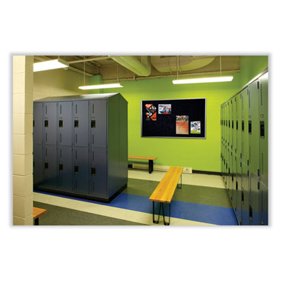Satin Aluminum-Frame Recycled Rubber Bulletin Boards, 96.5 x 48.5, Confetti Surface Flipcost Flipcost