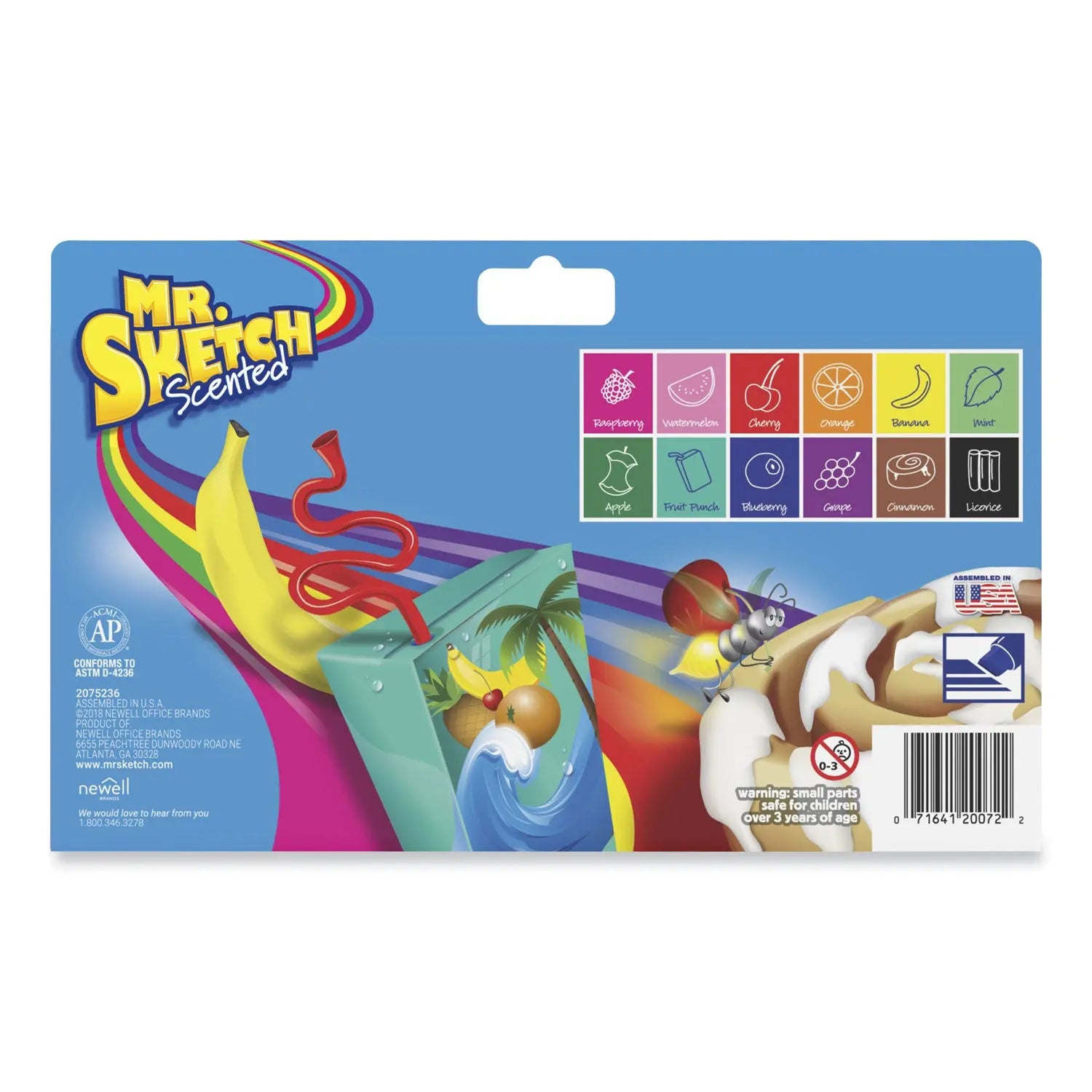 Scented Watercolor Marker, Broad Chisel Tip, Assorted Colors, 12/Set Mr. Sketch® Flipcost