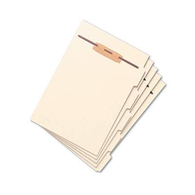 Smead™ Stackable Folder Dividers with Fasteners, Convertible End/Top Tab, 1 Fastener, Letter Size, Manila, 4 Dividers/Set, 50 Sets Flipcost Flipcost