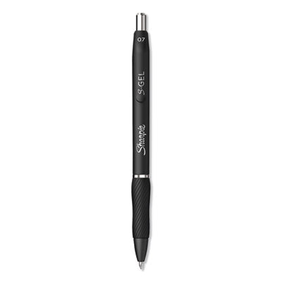 Sharpie® S-Gel™ S-Gel High-Performance Gel Pen, Retractable, Medium 0.7 mm, Black Ink, Black Barrel, Dozen Flipcost Flipcost