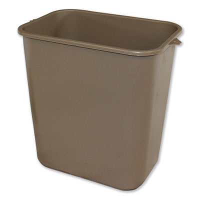 Soft-Sided Wastebasket Beige, 28 qt, Polyethylene Flipcost Flipcost