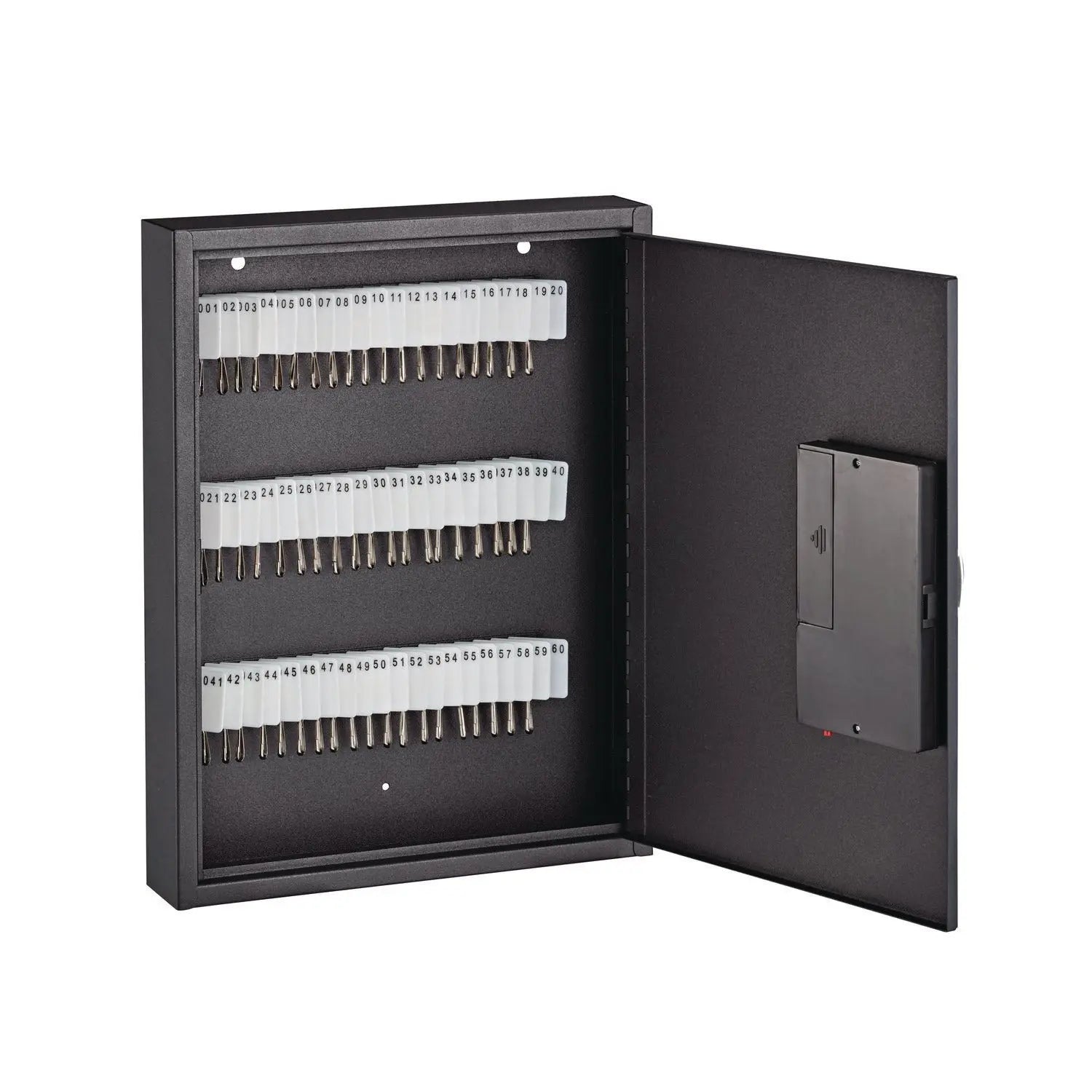 Steel Digital Lock Key Cabinet, 60-Key, 13 x 2.6 x 17, Stainless Steel 304, Black AdirOffice Flipcost