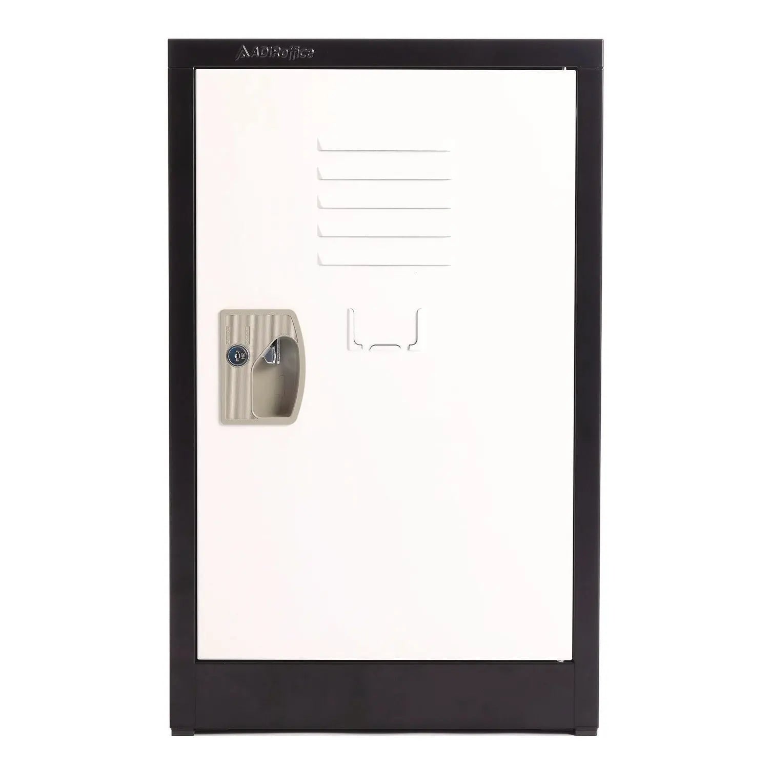 Steel Storage Locker, 1 Compartment, 15 x 15 x 24, Black Body/White Doors