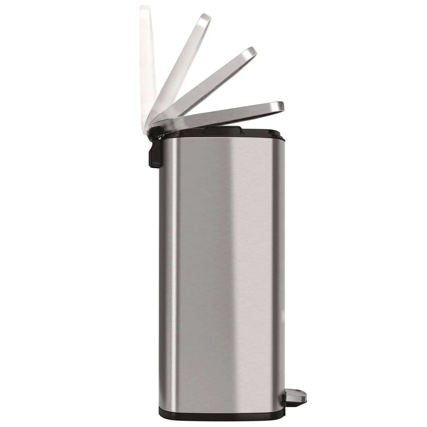 Step Pedal Trash Can, 13 gal, Plastic/Stainless Steel, Silver HLS Commercial® Flipcost