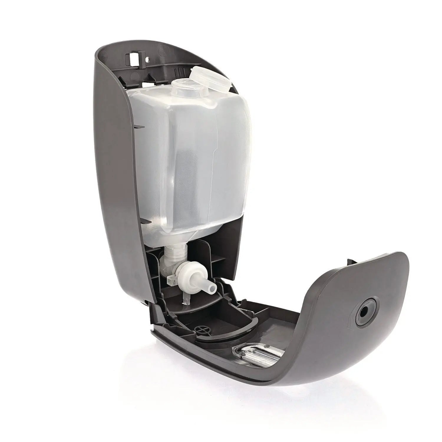 Surface Mounted Soap and Hand Sanitizer Dispenser, 27 oz, 4.1 x 4.6 x 9.6, Gray Alpine Industries Flipcost