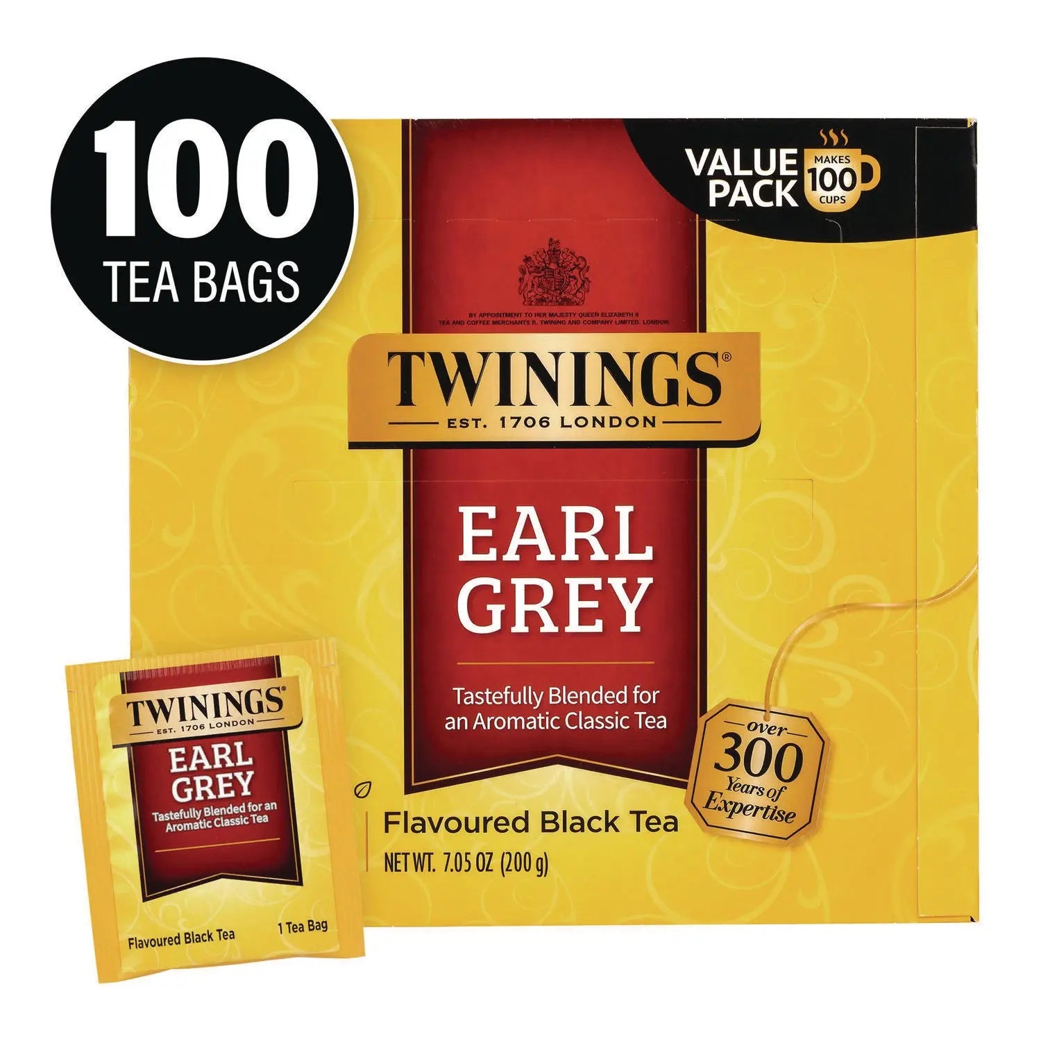 Tea Bags, Earl Grey, Individually Wrapped, 100/Carton TWININGS® Flipcost