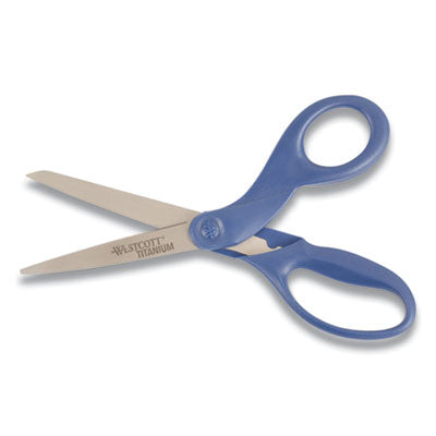 Titanium Bonded Scissors Cut Fabric, 8" Long, 3.5" Cut Length, Navy Straight Handle Flipcost Flipcost