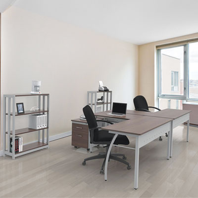 Trento Line Bookcase, Three-Shelf, 31.5w x 11.63d x 43.25h, Mocha Flipcost Flipcost