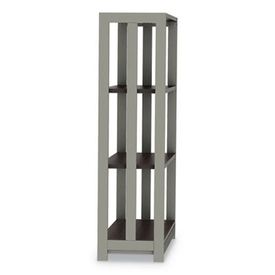 Trento Line Bookcase, Three-Shelf, 31.5w x 11.63d x 43.25h, Mocha Flipcost Flipcost