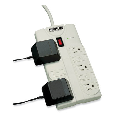 Tripp Lite Protect It! Surge Protector with 8 Outlets, 25 ft Cord, 1,440 J, Light Gray Flipcost Flipcost