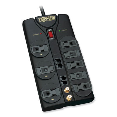 Tripp Lite Protect It! Surge Protector, 8 AC Outlets, 10 ft Cord, 3,240 J, Black Flipcost Flipcost