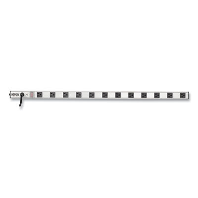 Tripp Lite Vertical Power Strip with Extra-Long Cord, 12 Outlets, 15 ft Cord, Silver Flipcost Flipcost