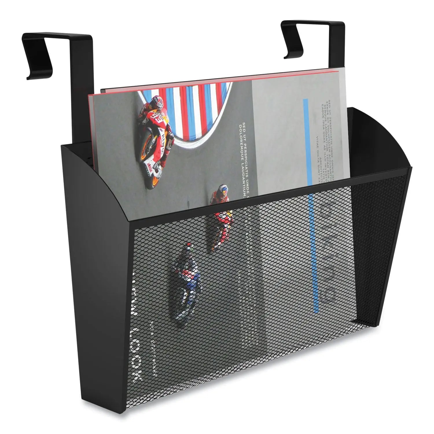 Wire Mesh Wall File, Letter Size, 14.37" x 3.34", Black TRU RED™ Flipcost