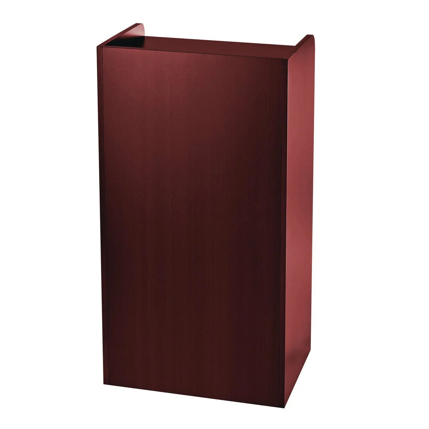 Wood Mobile Presentation Lectern Speaker Stand with Shelves, 22.44 x 16.53 x 45.98, Mahogany AdirOffice Flipcost
