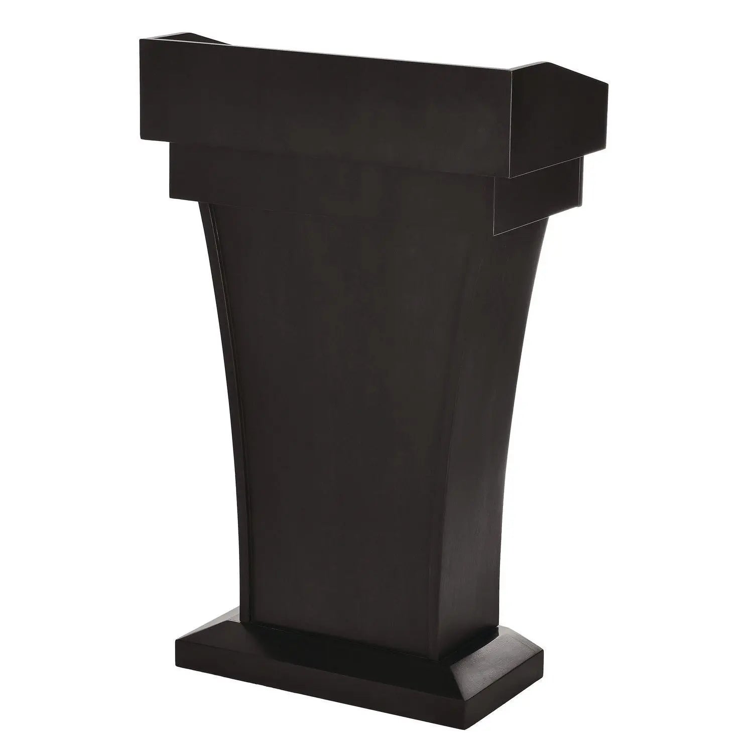 Wood Stand-Up Podium Lectern Speaker Stand with Drawer and Storage Area, 27.55 x 14 x 43.3, Black AdirOffice Flipcost