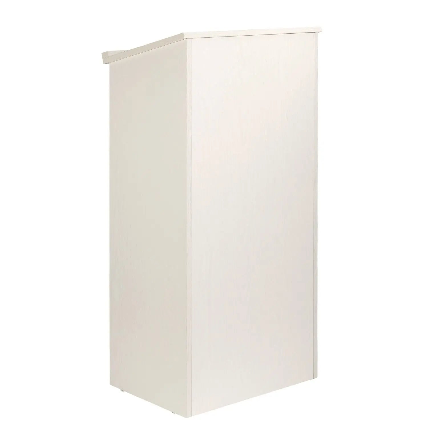 Wood Stand-up Podium Lectern Speaker Stand, 23 x 15 x 45.8, White AdirOffice Flipcost