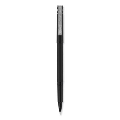 uniball® Roller Ball Pen, Stick, Extra-Fine 0.5 mm, Black Ink, Black Matte Barrel, Dozen Flipcost Flipcost